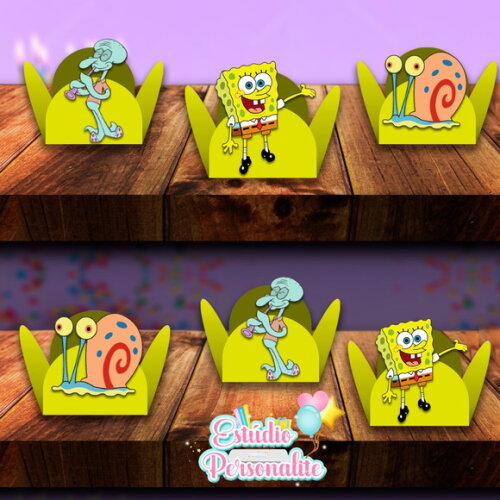 100 Forminhas De Doces Bob Esponja