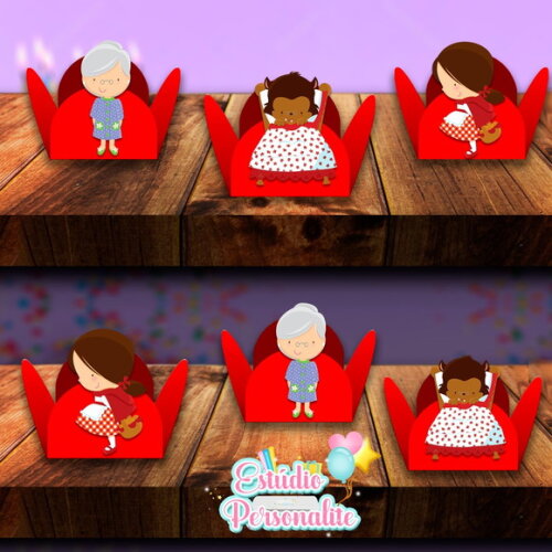 100 Forminhas de Doces Chapeuzinho Vermelho