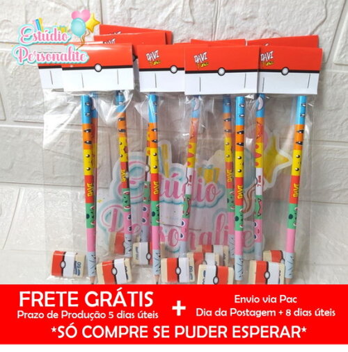 20 Kits Escolar Pokémon