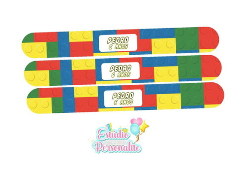 5pulseira Bate Enrola Lego