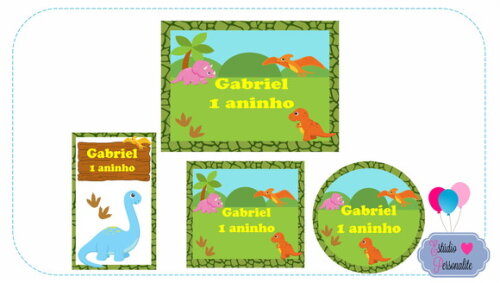 60 Rótulos Dinossauros