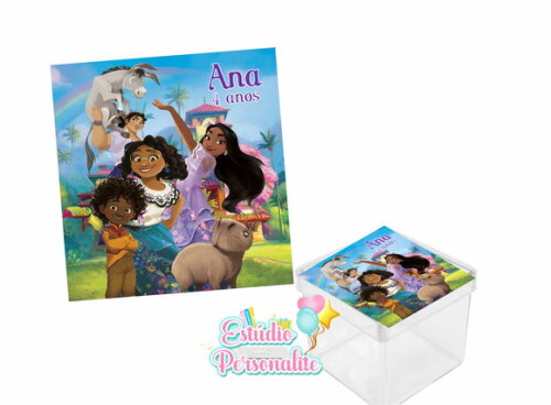 Adesivo p/ Caixinha Acrílica Encanto Disney