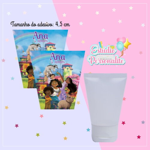 Adesivo p/ Bisnaga Álcool Gel 30gr Encanto Disney