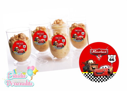 Adesivo p/ Copinho de Brigadeiro Carros