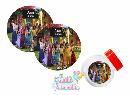 Adesivo p/ Mini Baleiro Encanto Disney