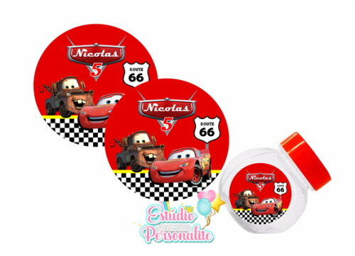 Adesivo p/ Mini Baleiro Carros