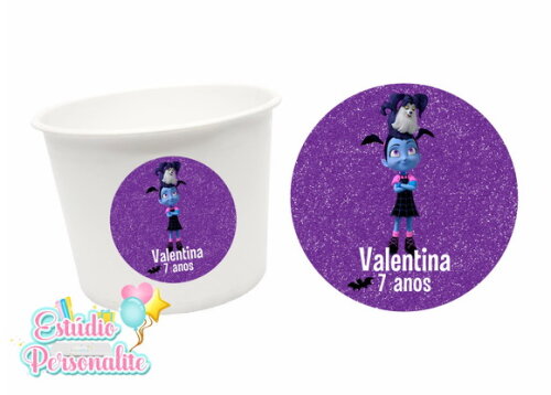 Adesivo para balde de pipoca Vampirina