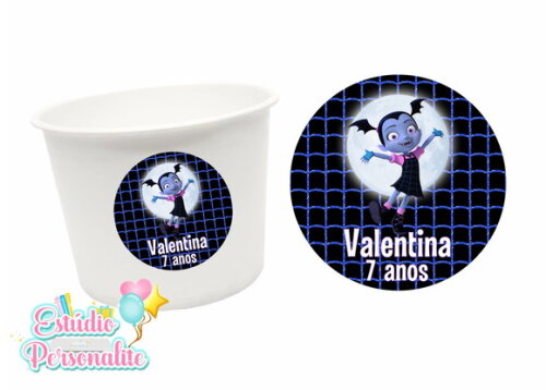 Adesivo para balde de pipoca Vampirina