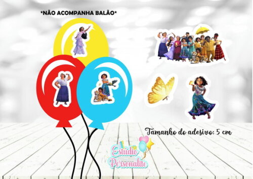 Adesivo para Bexiga/Balão Encanto Disney