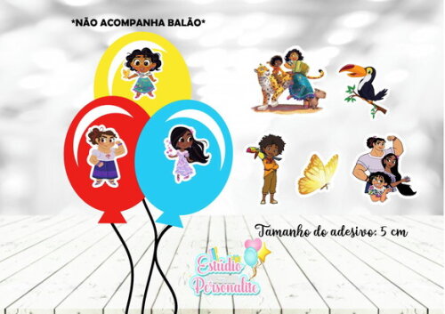 Adesivo para Bexiga/Balão Encanto Disney