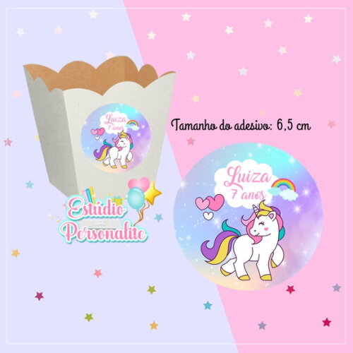 Adesivo para Cachepot Unicórnio