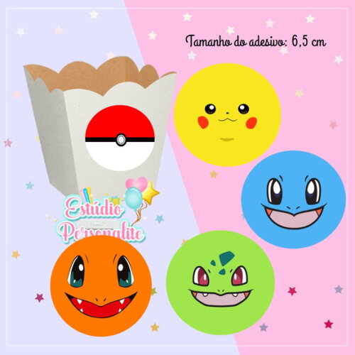 Adesivo para Cachepot Pokémon