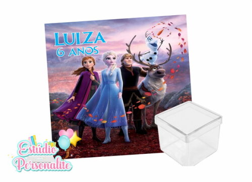Adesivo para caixinha acrílica Frozen 2