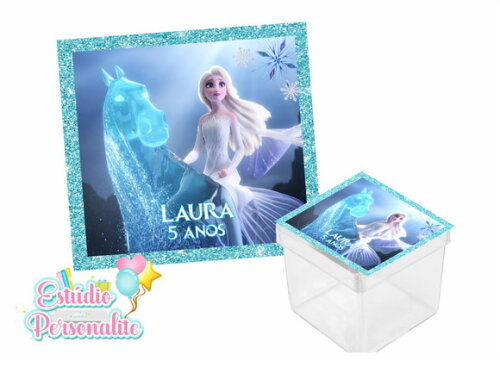 Adesivo para caixinha acrílica Frozen 2