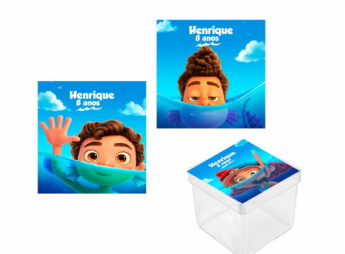 Adesivo para Caixinha acrílica Luca Disney