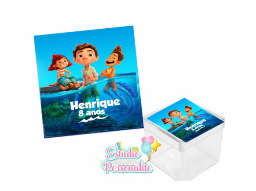 Adesivo para Caixinha Acrílica Luca Disney