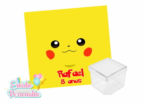 Adesivo para Caixinha Acrílica Pokémon