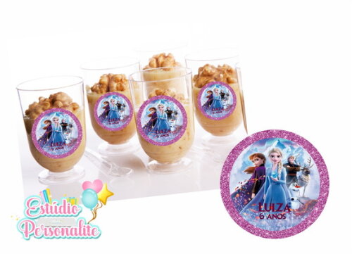 Adesivo para copinho de brigadeiro Frozen 2