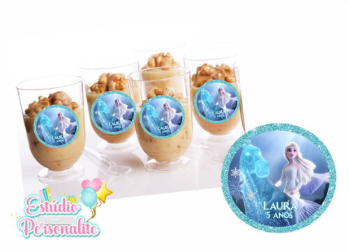 Adesivo para copinho de brigadeiro Frozen 2