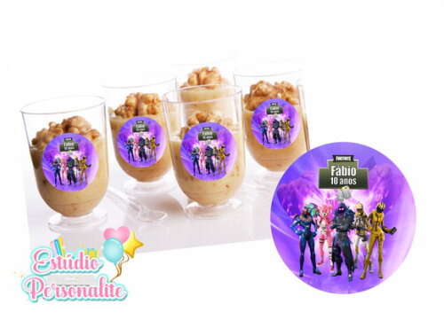 Adesivo para Copinho de Brigadeiro Fortnite