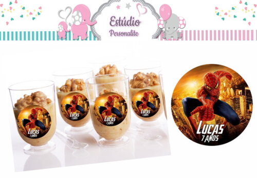 Adesivo para Copinho de Brigadeiro Homem Aranha
