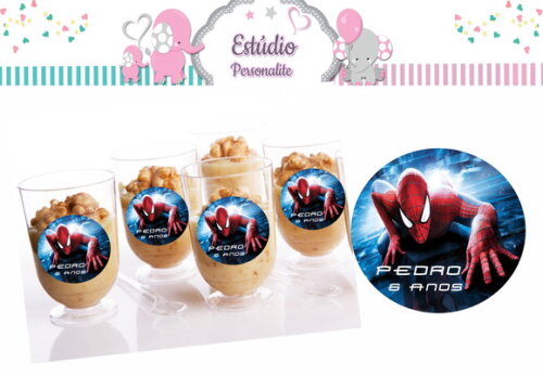 Adesivo para Copinho de Brigadeiro Homem Aranha