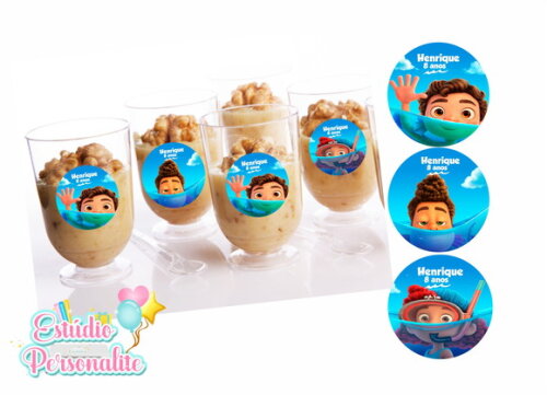Adesivo para Copinho de Brigadeiro Luca Disney