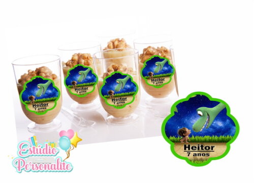 Adesivo para Copinho de Brigadeiro O Bom Dinossauro