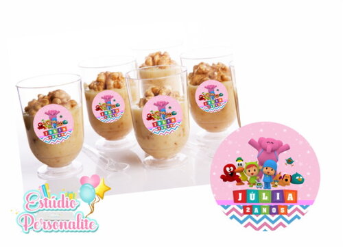 Adesivo para copinho de brigadeiro Pocoyo