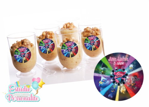 Adesivo para Copinho de Brigadeiro Trolls 2