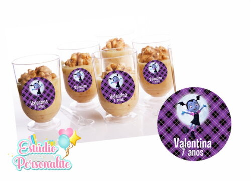 Adesivo para copinho de brigadeiro Vampirina