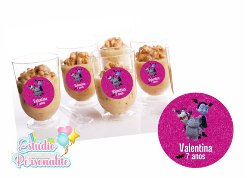 Adesivo para copinho de brigadeiro Vampirina