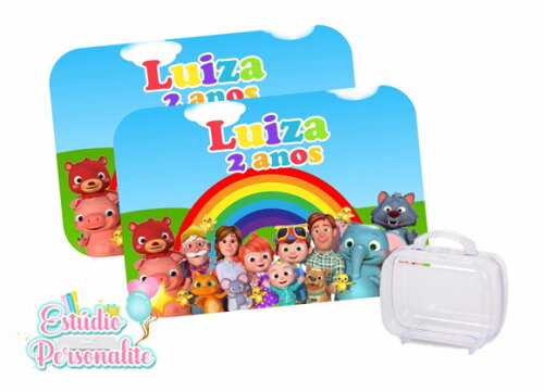 Adesivo para maletinha Cocomelon