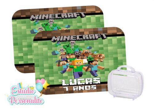 Adesivo para Maletinha Minecraft