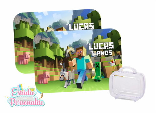 Adesivo para Maletinha Minecraft
