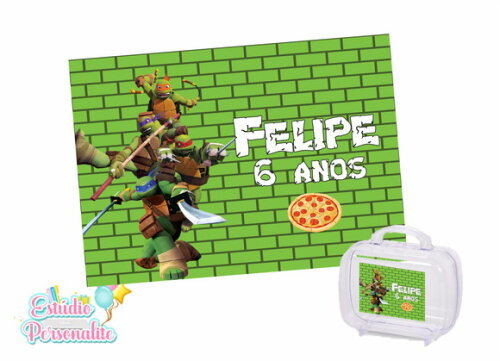 Adesivo para Maletinha Tartarugas Ninja