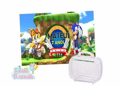 Adesivo para maletinha Sonic
