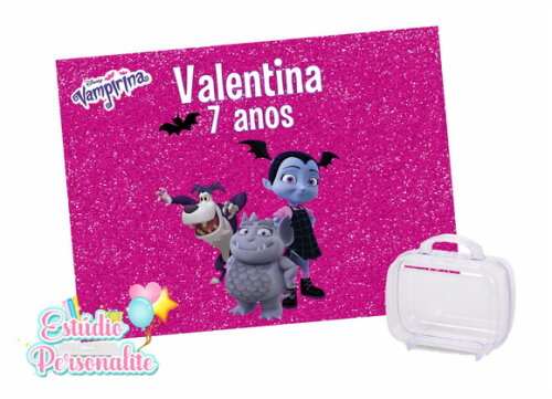 Adesivo para maletinha Vampirina