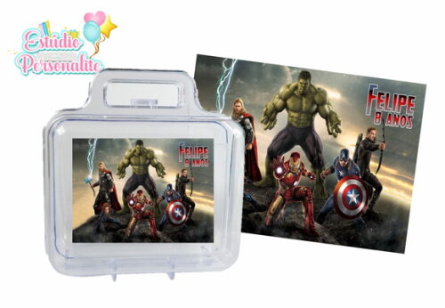 Adesivo para maletinha Vingadores