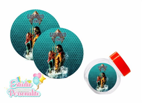 Adesivo para Mini Baleiro Aquaman