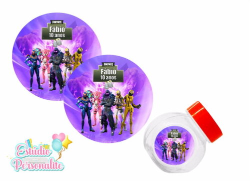 Adesivo para Mini Baleiro Fortnite