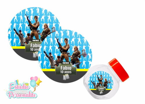 Adesivo para Mini Baleiro Fortnite