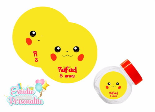 Adesivo para mini baleiro Pokémon