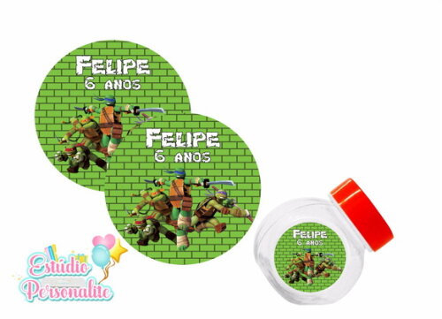 Adesivo para Mini baleiro Tartarugas Ninja