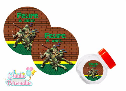 Adesivo para Mini baleiro Tartarugas Ninja