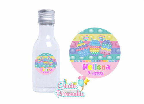 Adesivo para Mini Garrafinha Fidget Toys Pop It