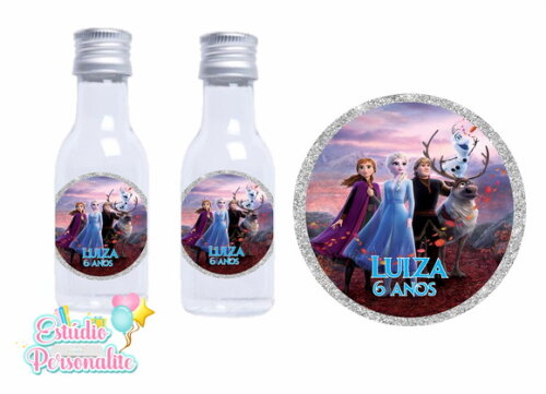 Adesivo para Mini Garrafinha Frozen 2