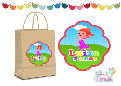 Adesivo para Sacola Kraft Cocomelon