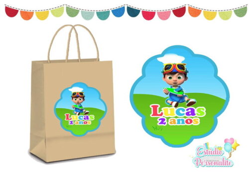 Adesivo para Sacola Kraft Cocomelon