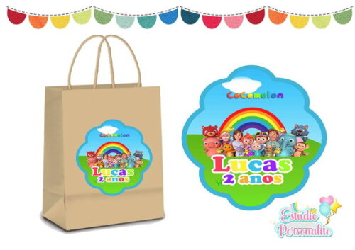 Adesivo para Sacola Kraft Cocomelon